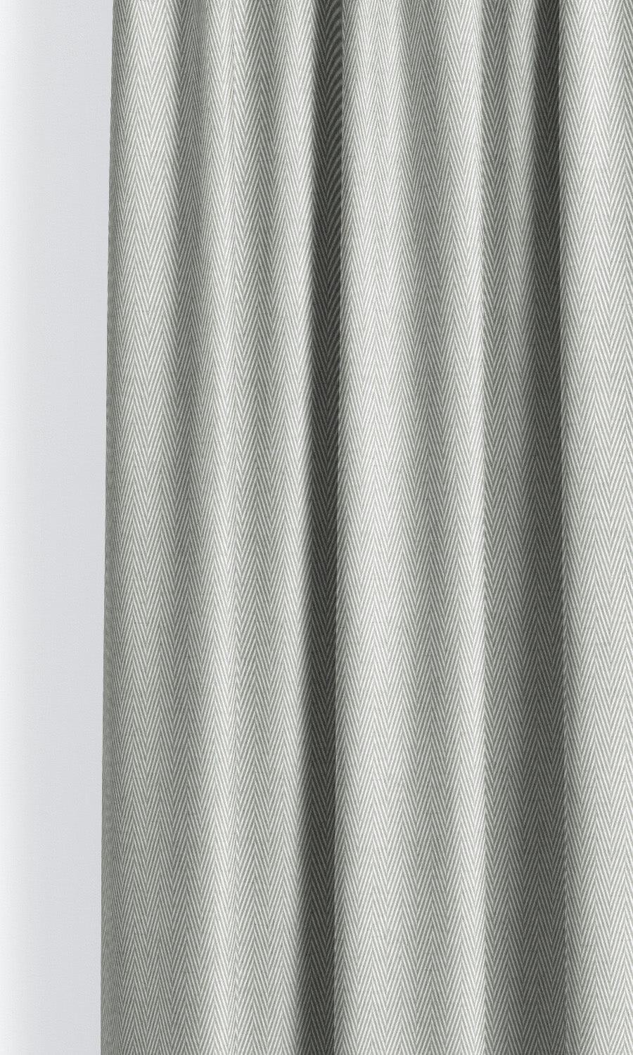Chevron Print Pinch Pleat, Rod Pocket, Eyelet Curtains (Stone Gray)