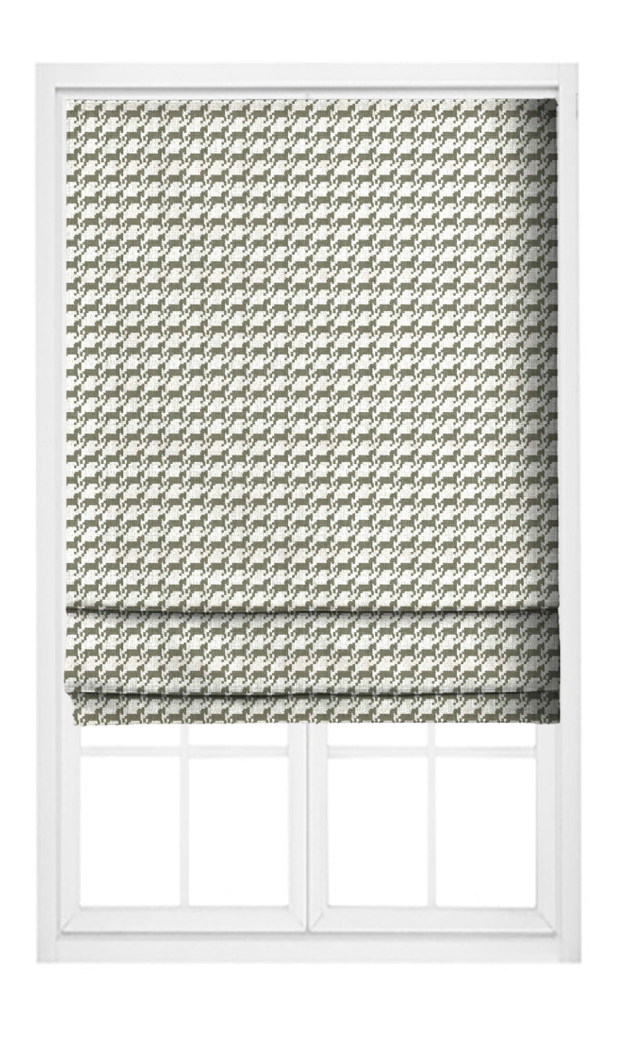 Equestrian Print Window Curtains (Moss Green/ White) Extra Long Short Wide