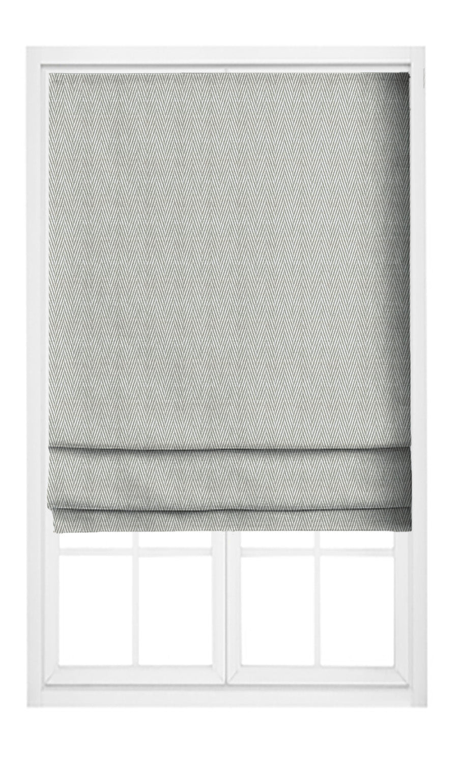 Chevron Print Drapery (Stone Gray) Extra Long Short Wide
