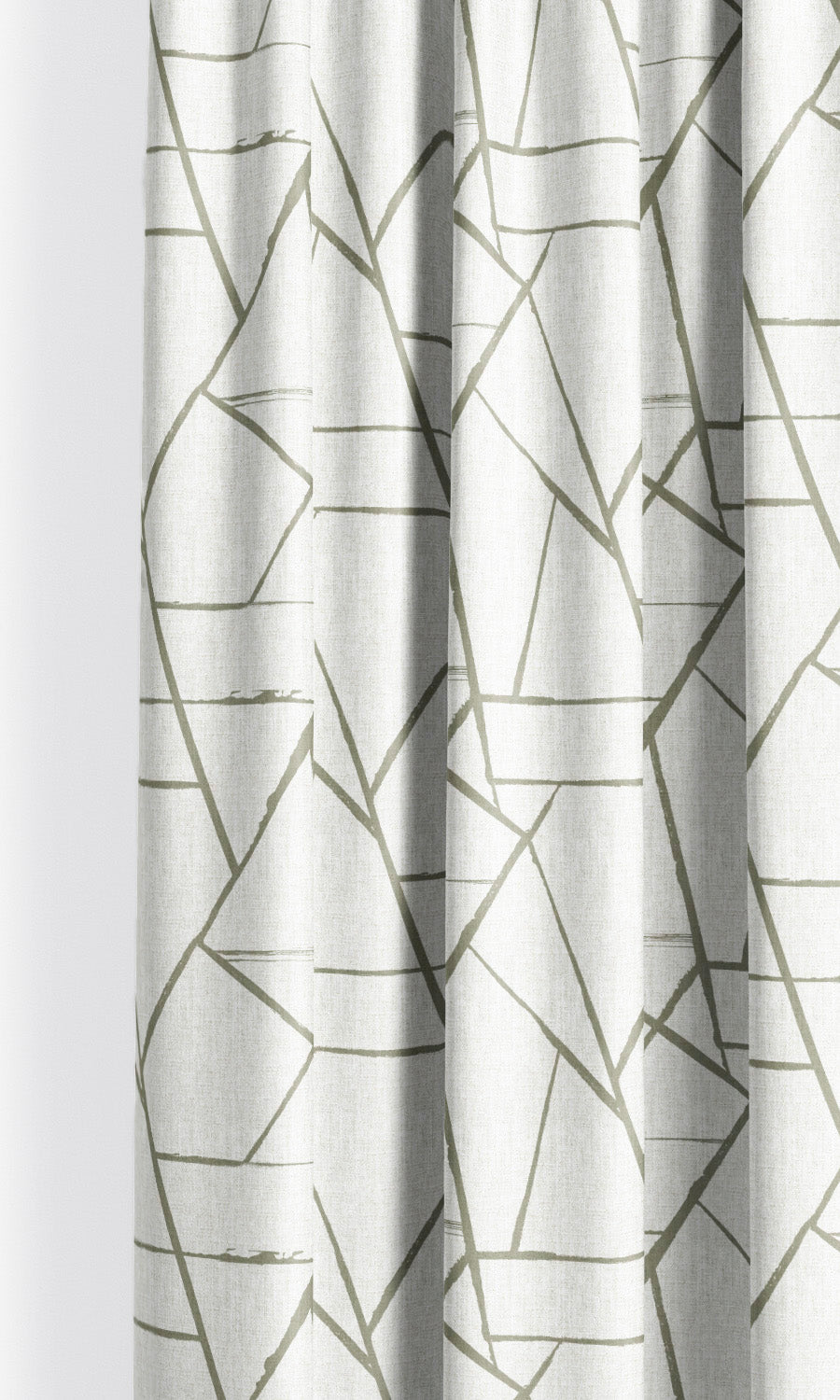 Abstract Print Shades (Moss Green/ White) for Living, Bedroom, Kitchen, Bathroom