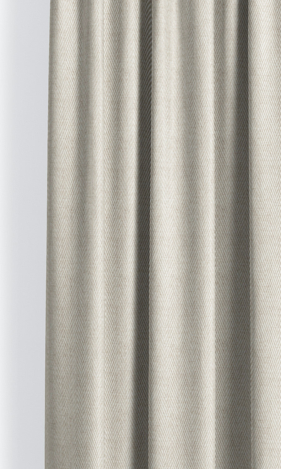 Chevron Print Pinch Pleat, Rod Pocket, Eyelet Curtains (Soft Beige)