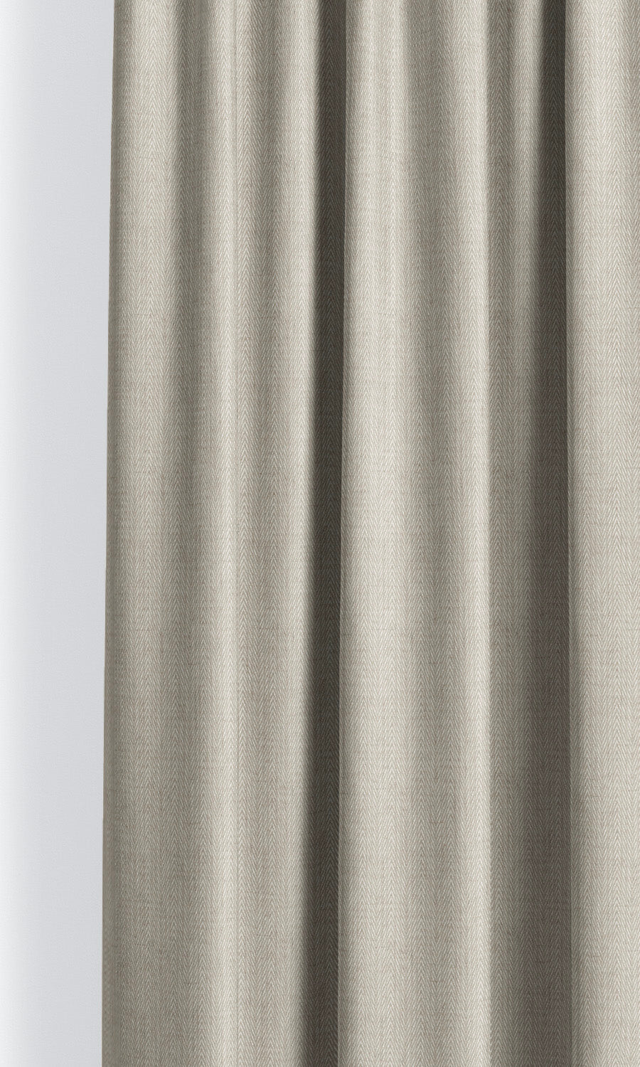 Herringbone Print Pinch Pleat, Rod Pocket, Eyelet Curtains (Soft Beige)