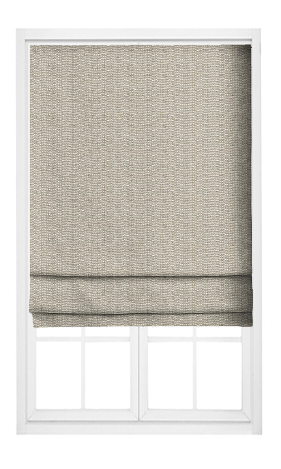 Herringbone Print Window Curtains (Soft Beige) Extra Long Short Wide