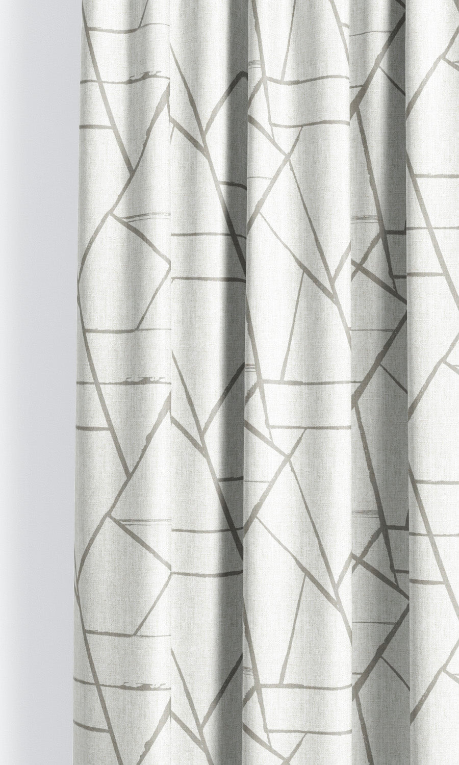 Abstract Print Drapes for Living, Bedroom, Kitchen, Bathroom (Dove Gray/ White)