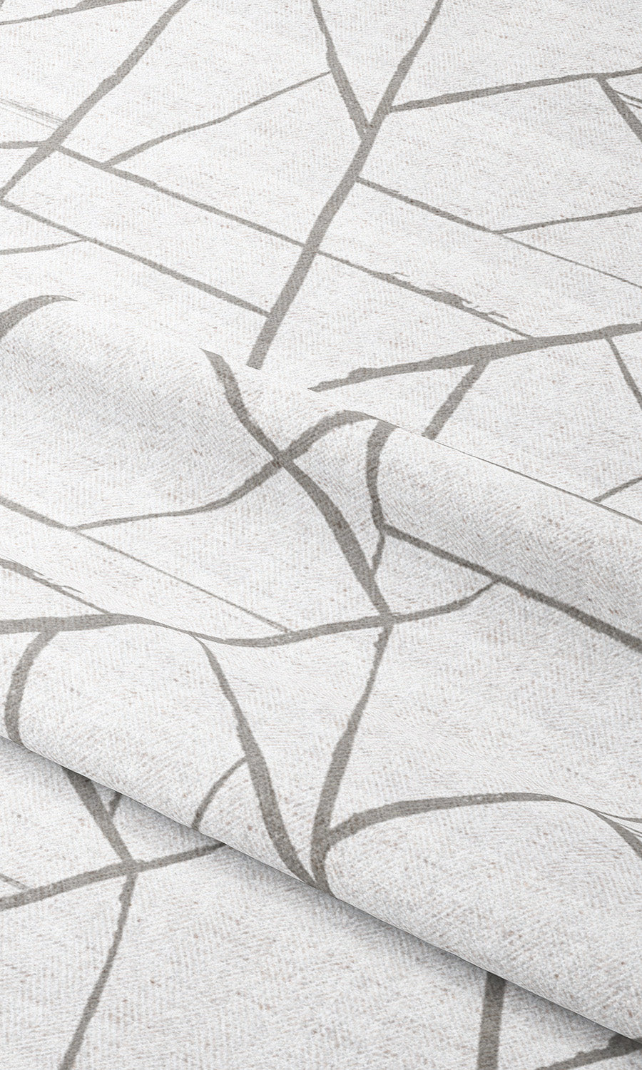 Abstract Print Drapes (Dove Gray/ White) Extra Long Short Wide