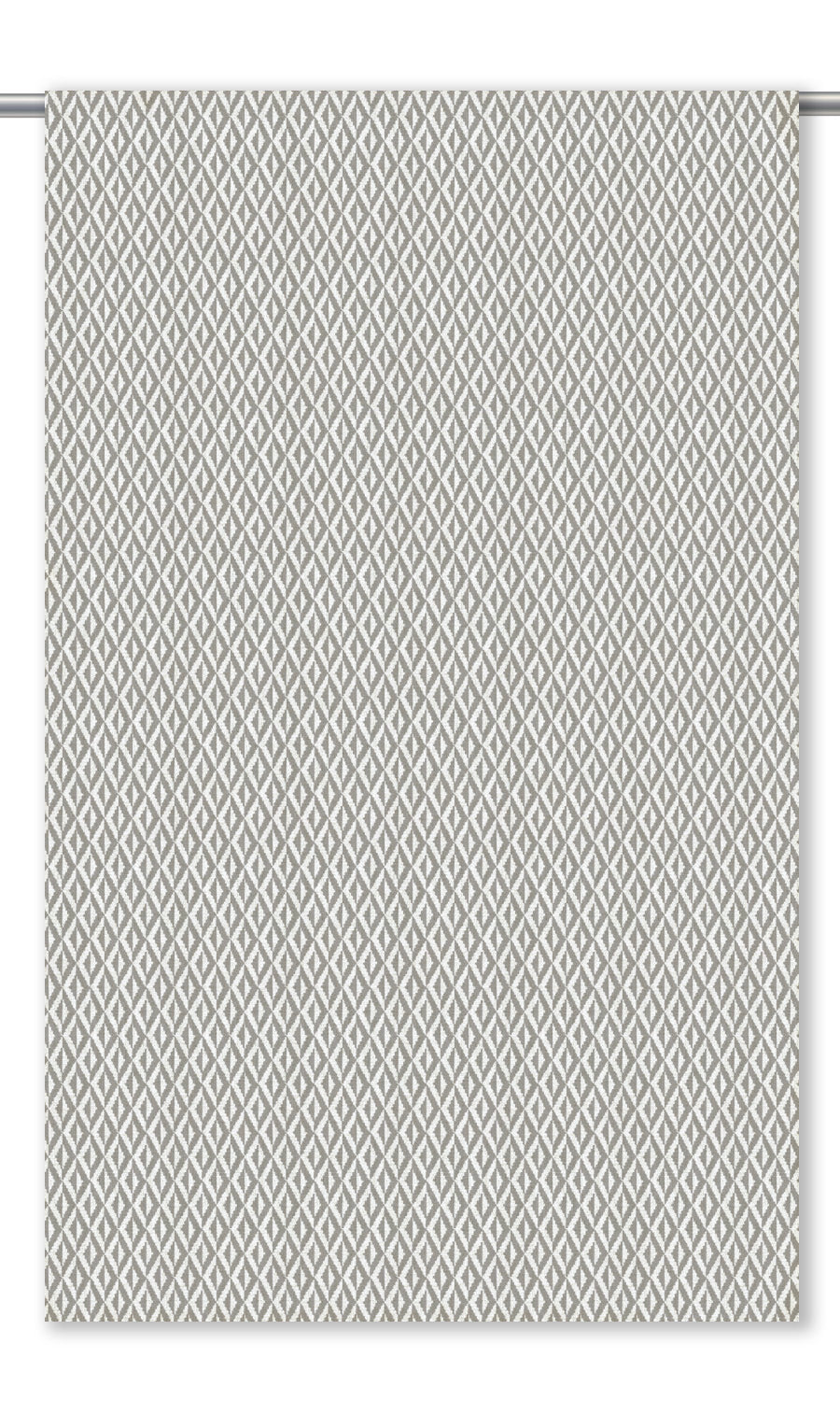 Diamond Check Roman Shades (Dove Gray/ White)