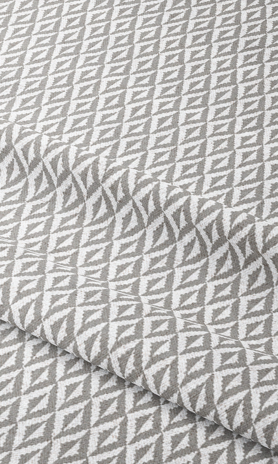 Diamond Check Window Curtains (Dove Gray/ White) Extra Long Short Wide