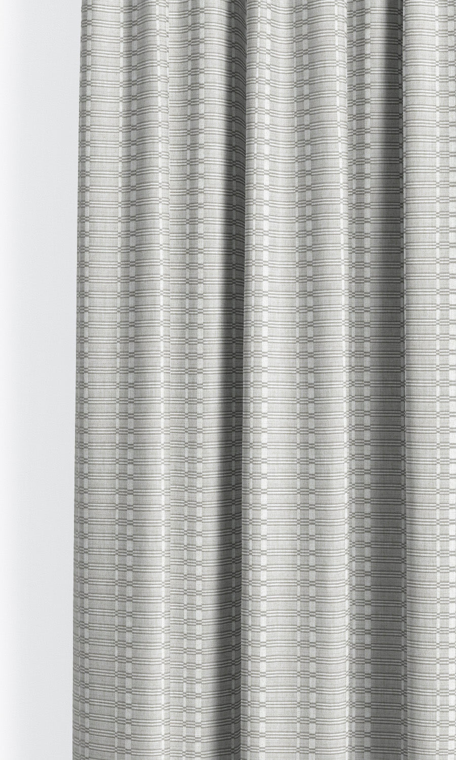 Rattan Striped Pinch Pleat, Rod Pocket, Eyelet Curtains (Dove Gray/ White)
