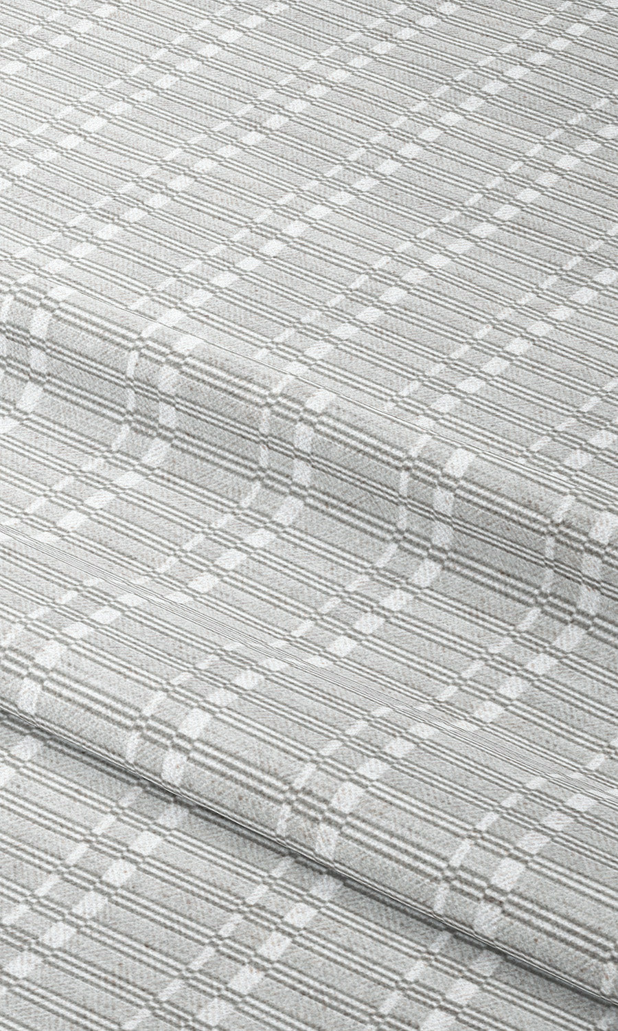 Rattan Striped Curtain Panels (Dove Gray/ White)