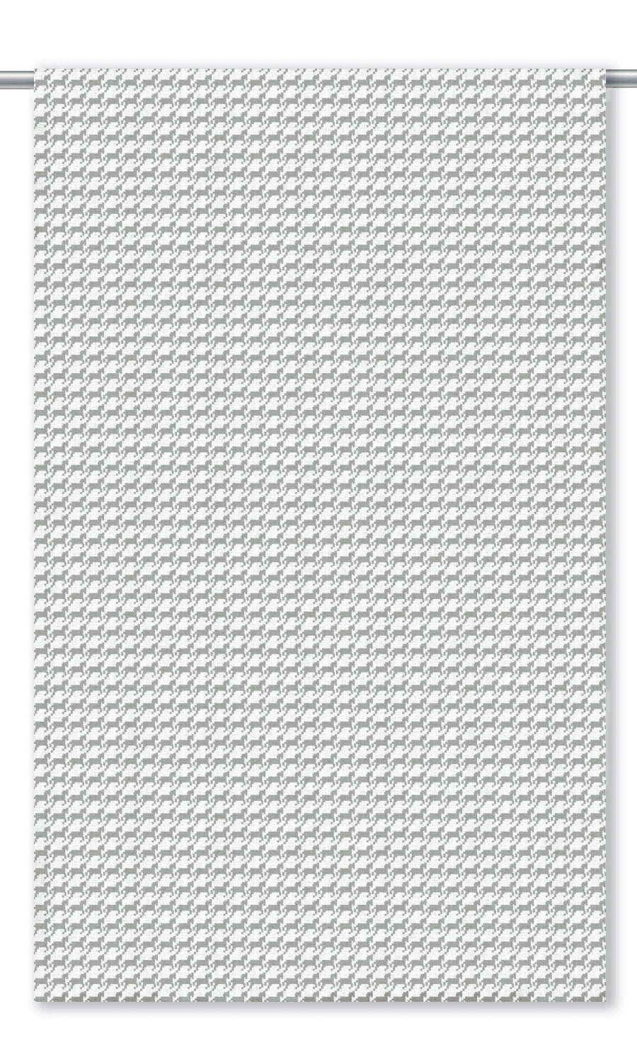 Equestrian Print Window Curtains for Living, Bedroom, Kitchen, Bathroom (Dove Gray/ White)