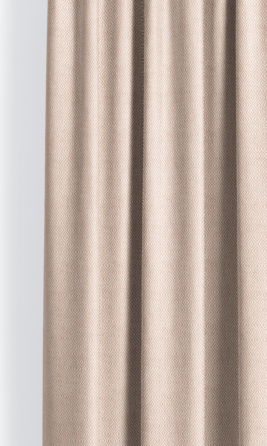 Diamond Check Flat, Plain, Fake, Faux, European Relaxed Roman Shades (Dusty Pink)