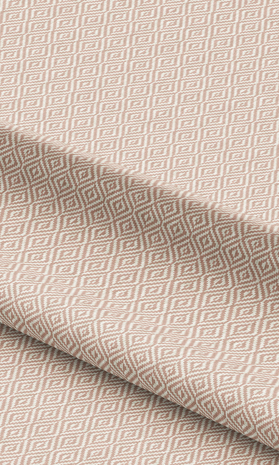 Diamond Check Curtains / Drapes / Window Drapery Panels (Dusty Pink)