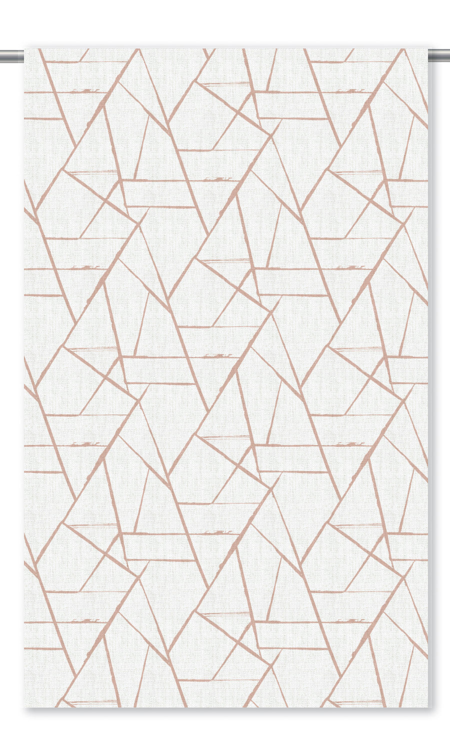 Abstract Print Curtain Panels (Blush Pink/ White)