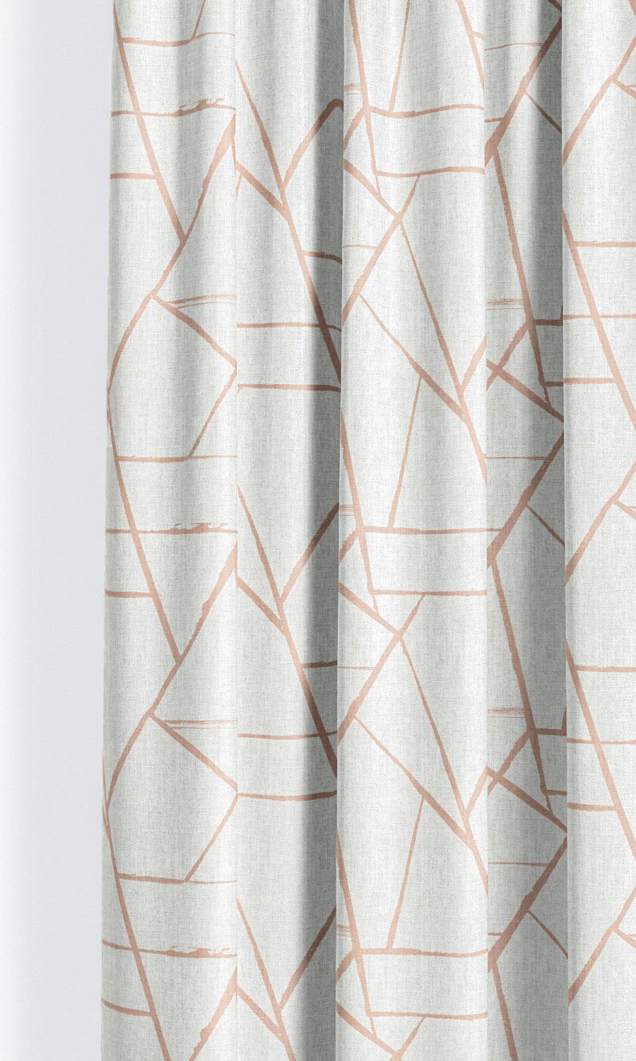 Abstract Print Curtain Panels for Living, Bedroom, Kitchen, Bathroom (Blush Pink/ White)