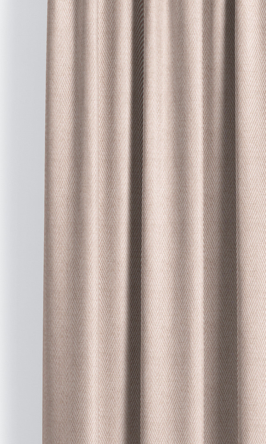 Chevron Print Pinch Pleat, Rod Pocket, Eyelet Curtains (Dusty Pink)