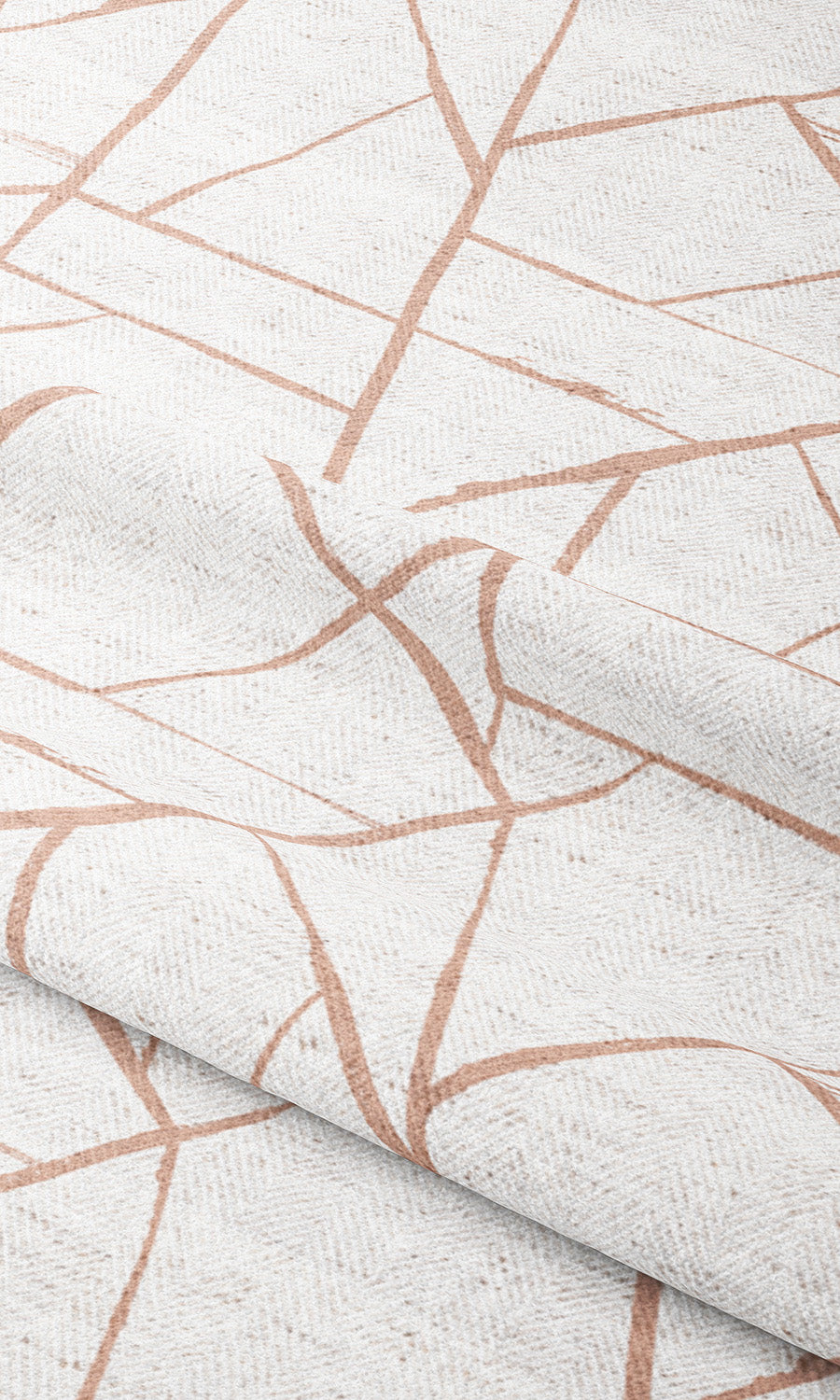 Abstract Print Curtain Panels (Blush Pink/ White) Extra Long Short Wide