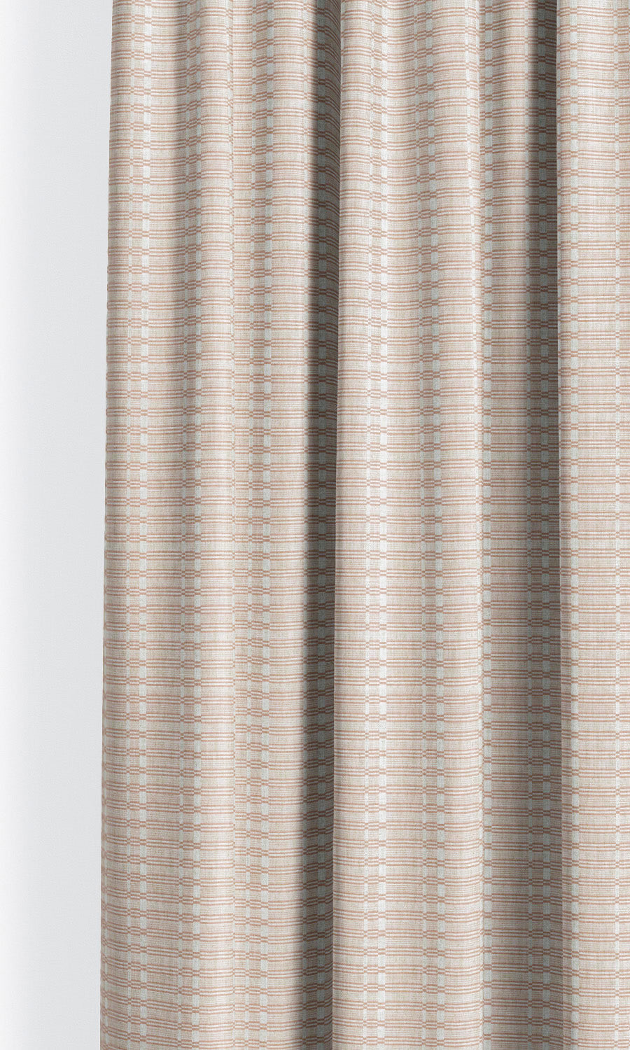 Rattan Striped Flat, Plain, Fake, Faux, European Relaxed Roman Shades (Blush Pink/ White)