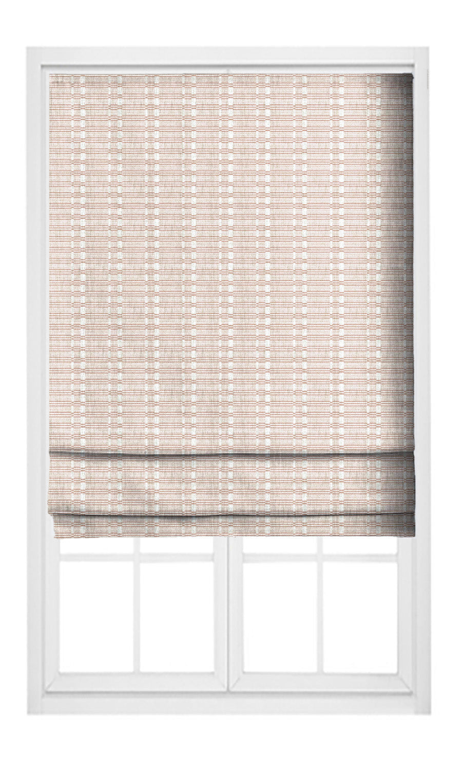Rattan Striped Window Curtains (Blush Pink/ White) Extra Long Short Wide