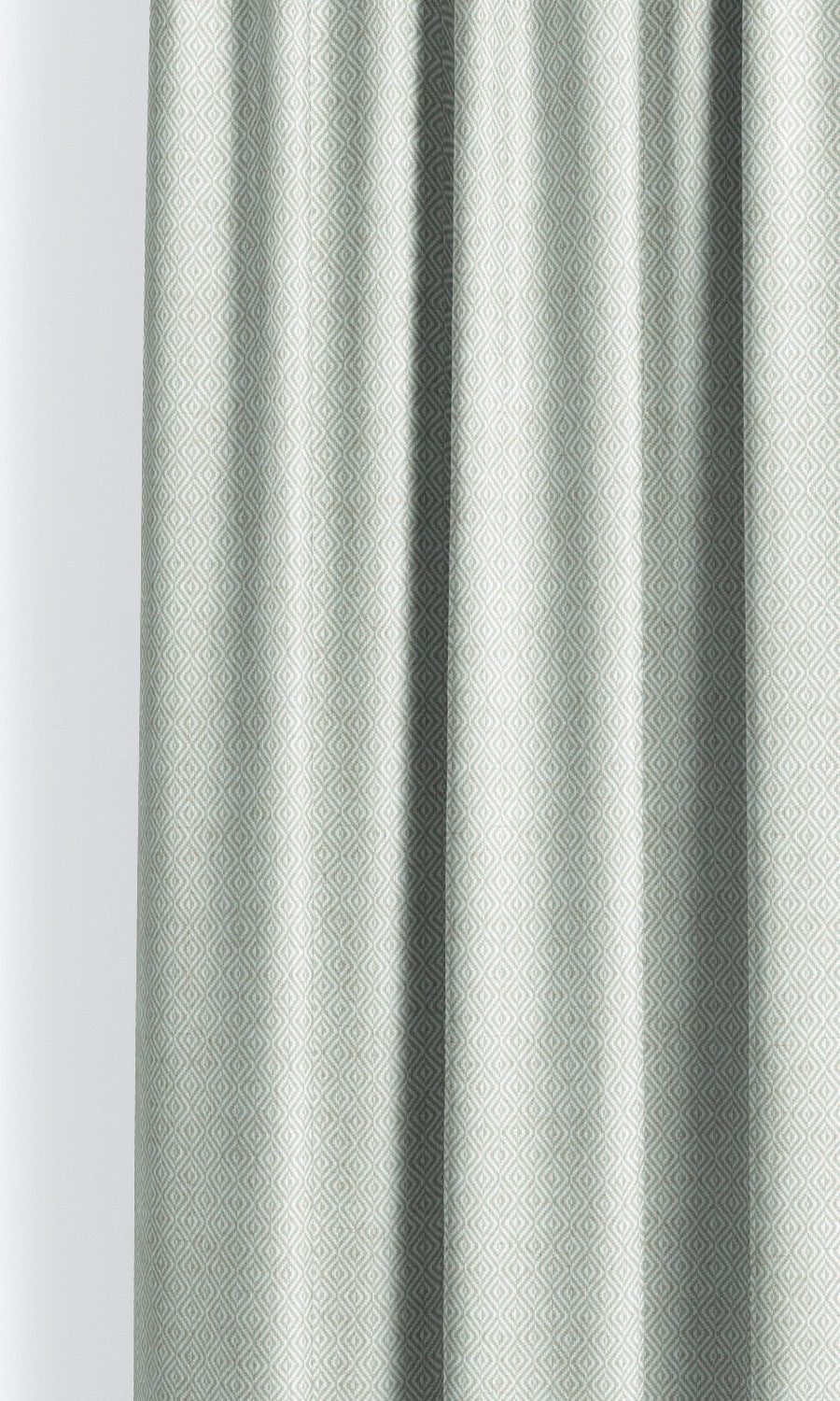 Diamond Check Pinch Pleat, Rod Pocket, Eyelet Curtains (Seafoam Green)