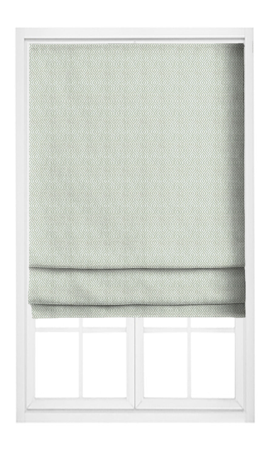 Diamond Check Window Curtains (Seafoam Green) Extra Long Short Wide