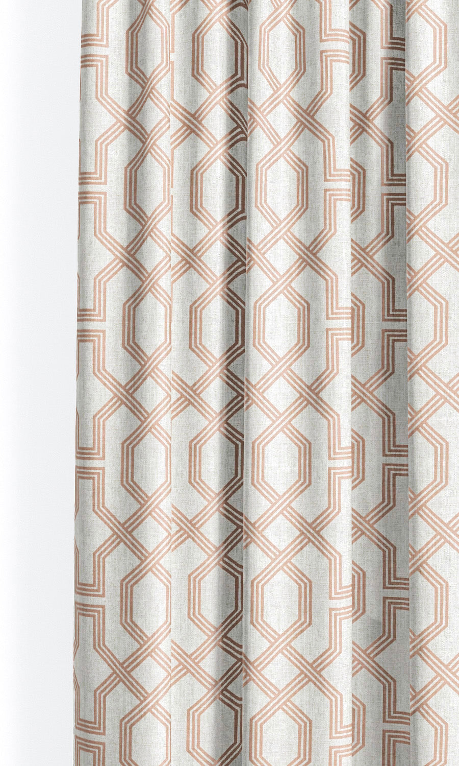 Trellis Patterned Roman Shades (Blush Pink/ White) for Living, Bedroom, Kitchen, Bathroom