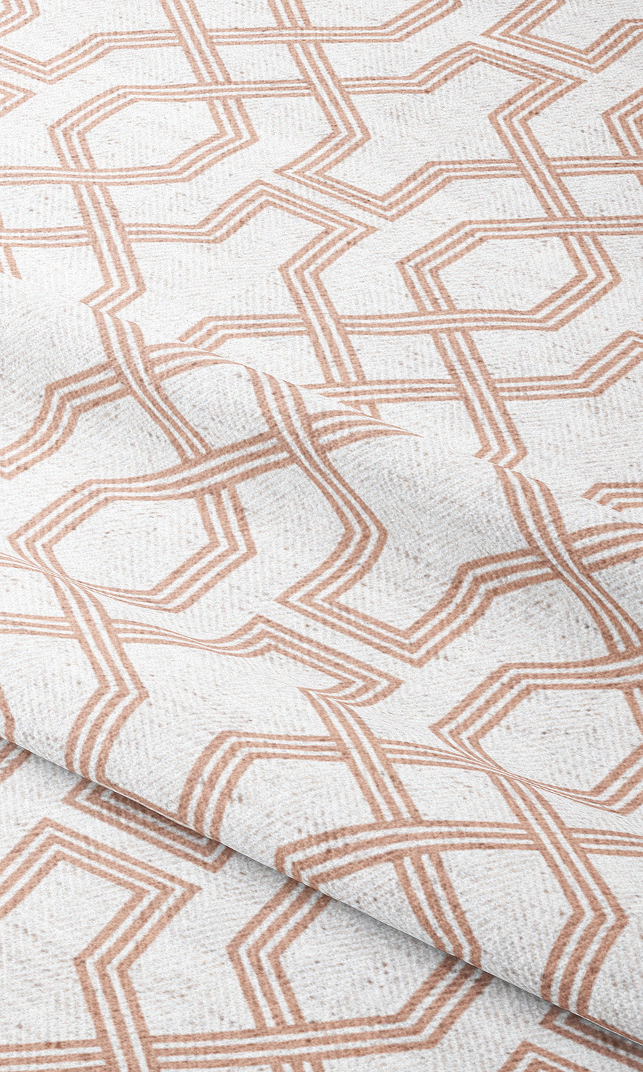 Trellis Patterned Roman Shades (Blush Pink/ White) Extra Long Short Wide