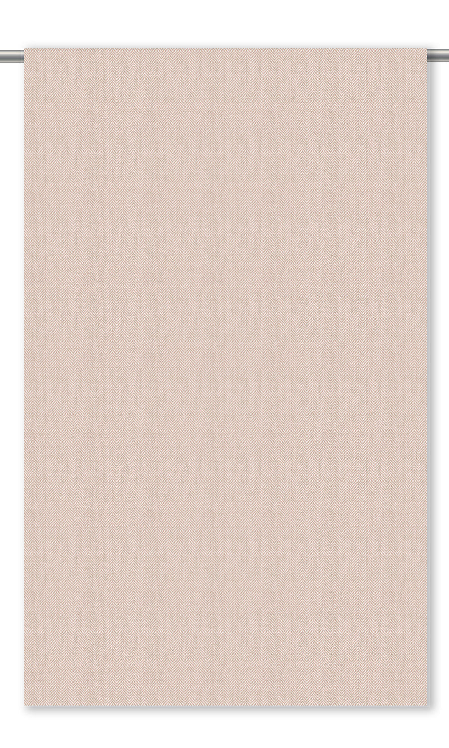Herringbone Drapery for Living, Bedroom, Kitchen, Bathroom (Blush Pink/ White)