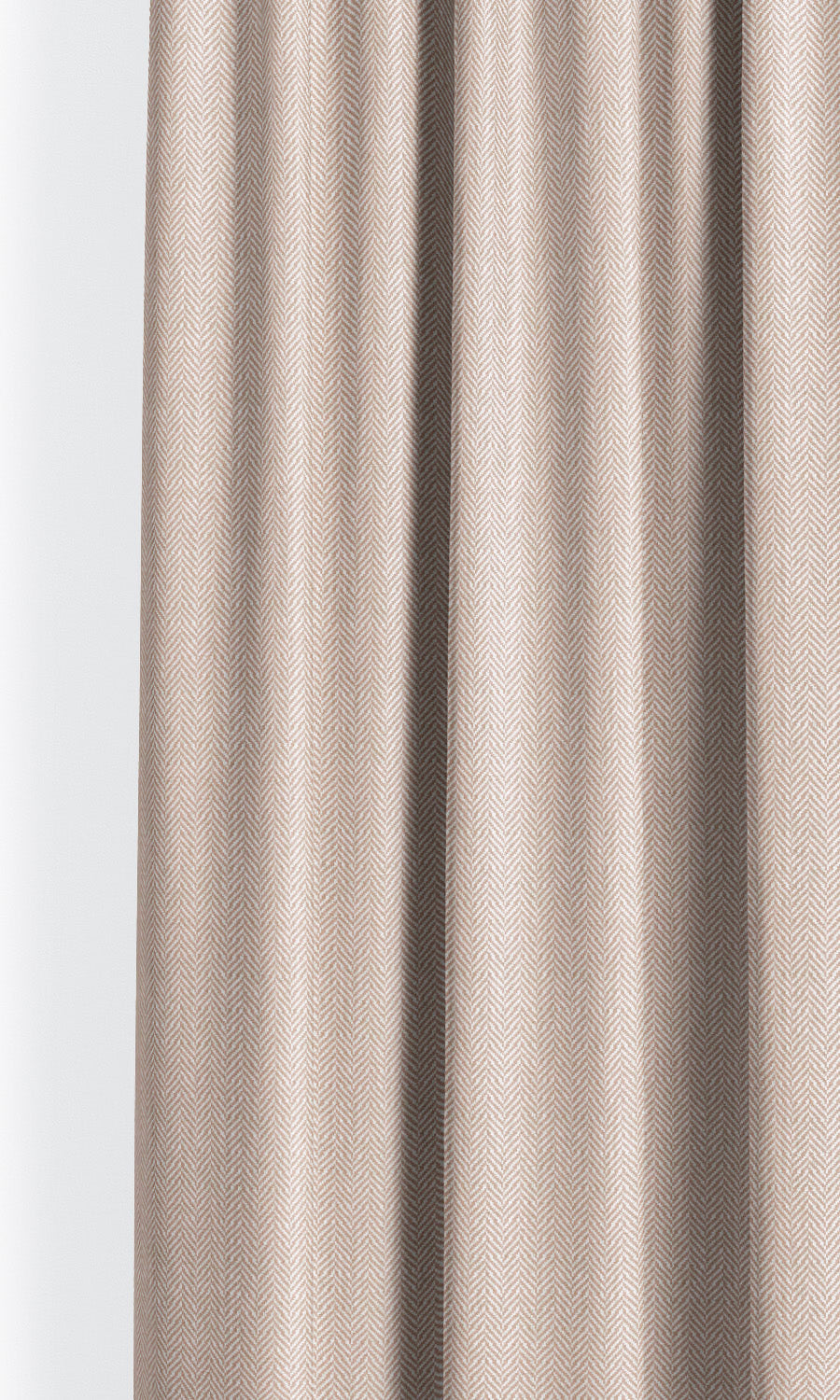 Herringbone Pinch Pleat, Rod Pocket, Eyelet Curtains (Blush Pink/ White)
