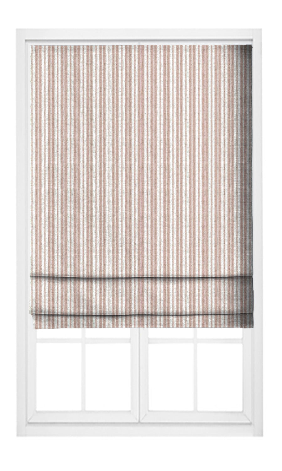Ticking Stripe Drapery (Blush Pink/ White) Extra Long Short Wide