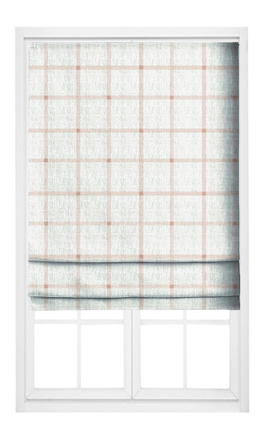 Tattersall Checkered Drapes (Blush Pink/ White) Extra Long Short Wide