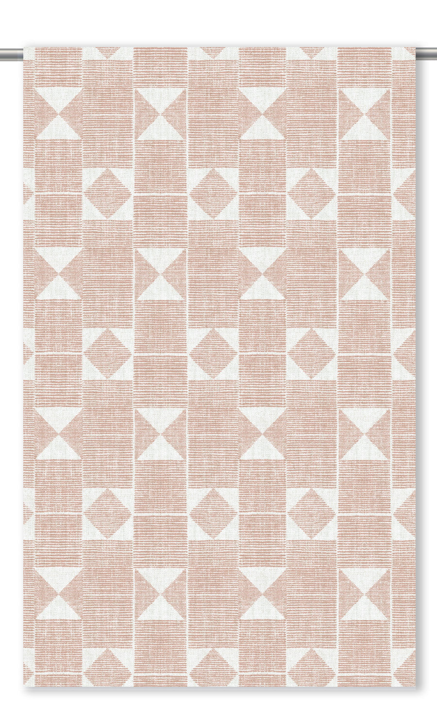 Geometric Print Drapes (Blush Pink/ White)