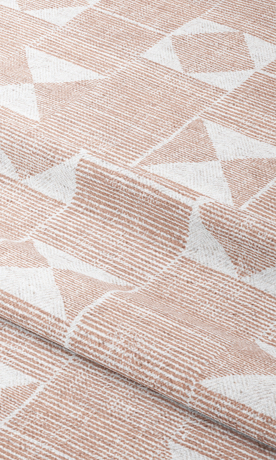 Geometric Print Drapes (Blush Pink/ White) Extra Long Short Wide