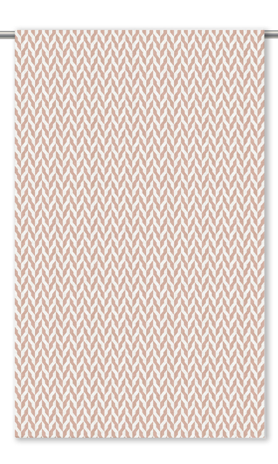 Modern Chevron Roman Shades (Blush Pink/ White)