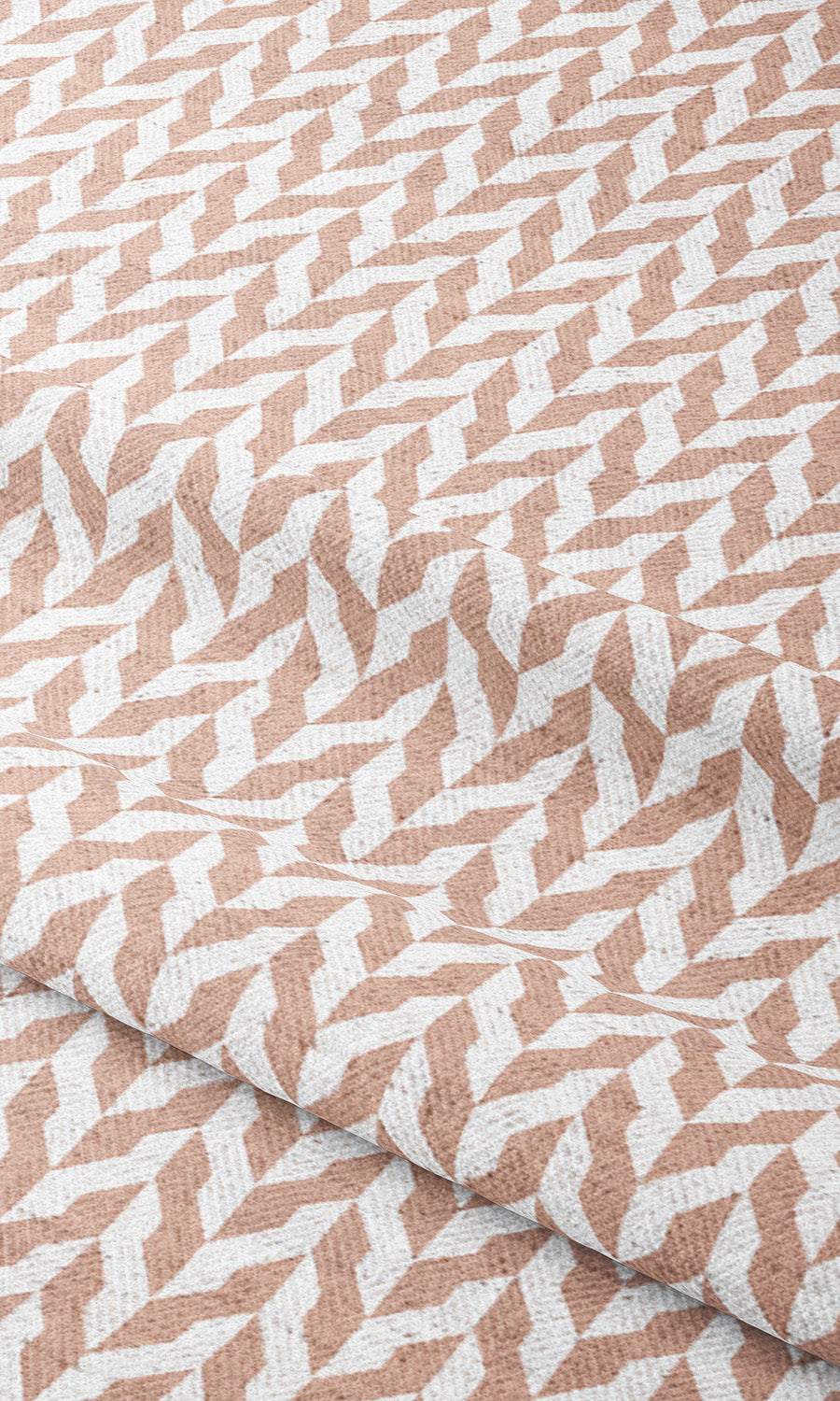Modern Chevron Roman Shades (Blush Pink/ White) Extra Long Short Wide