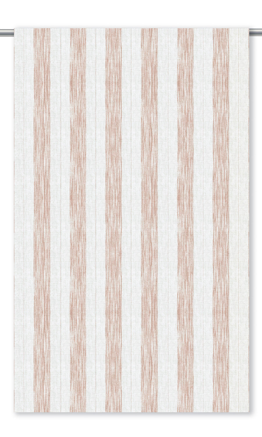 Faded-Effect Awning Stripes Roman Shades (Blush Pink/ White)