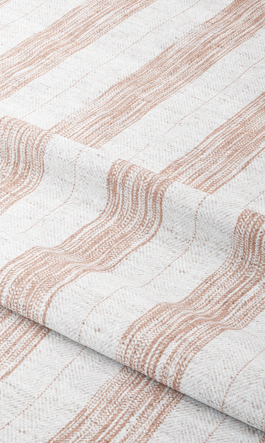 Faded-Effect Awning Stripes Window Curtains (Blush Pink/ White) Extra Long Short Wide