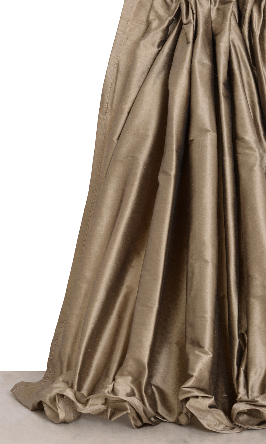 Shantung Silk Drapes for Living, Bedroom, Kitchen, Bathroom (Brown)