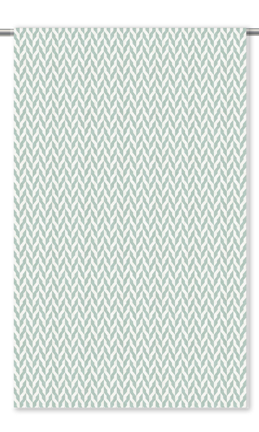 Modern Chevron Window Blinds (Soft Aqua Blue/ White)