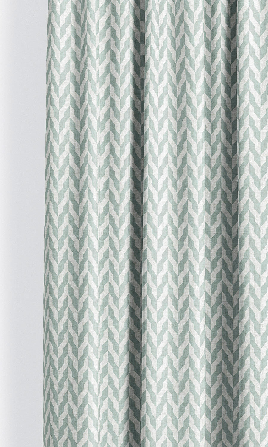 Modern Chevron Curtain Panels for Living, Bedroom, Kitchen, Bathroom (Soft Aqua Blue/ White)