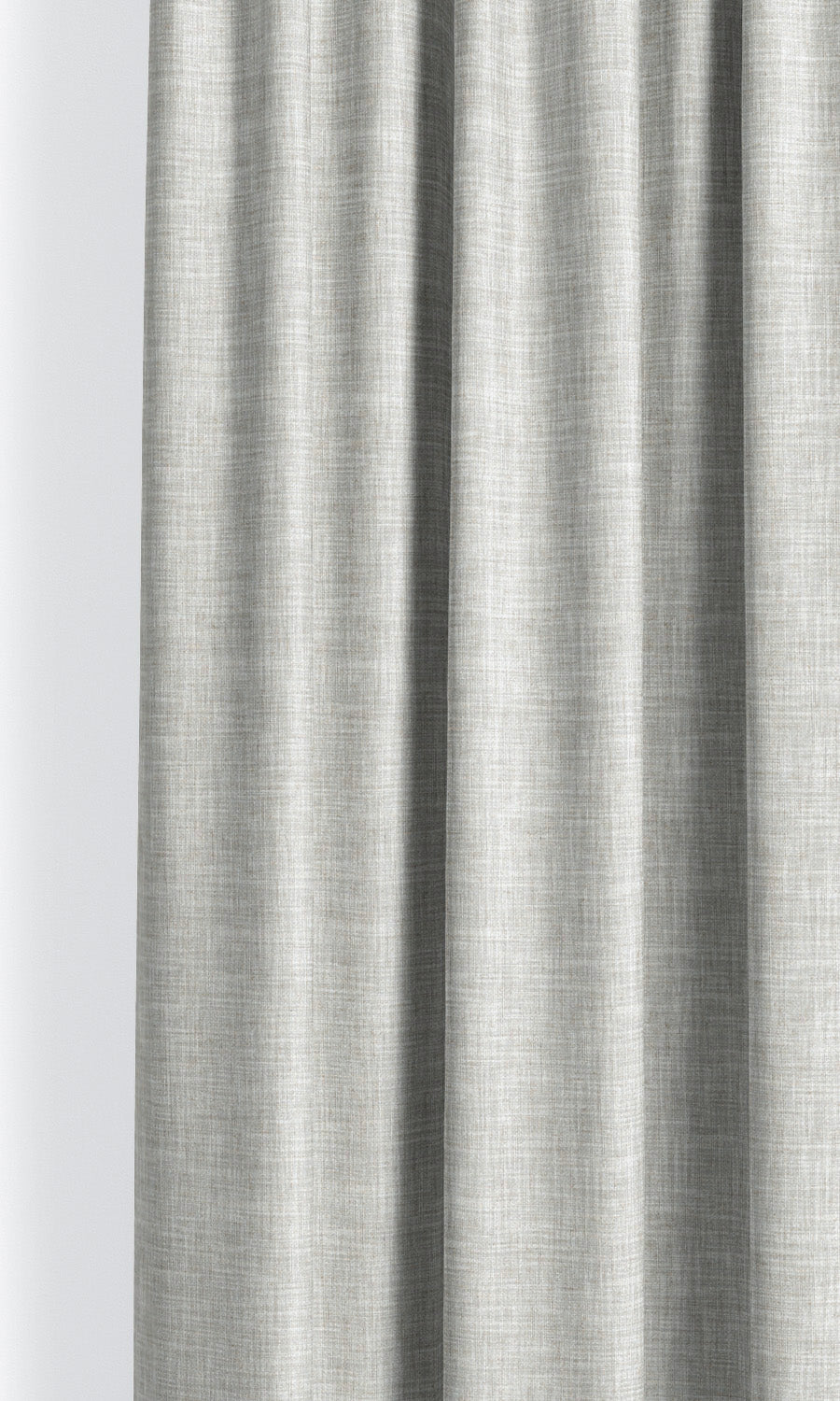 Linen Texture Pinch Pleat, Rod Pocket, Eyelet Curtains (Pale Gray)