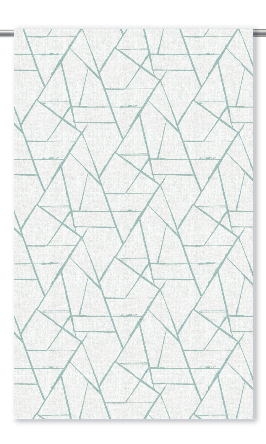 Abstract Print Drapes (Soft Aqua Blue/ White)