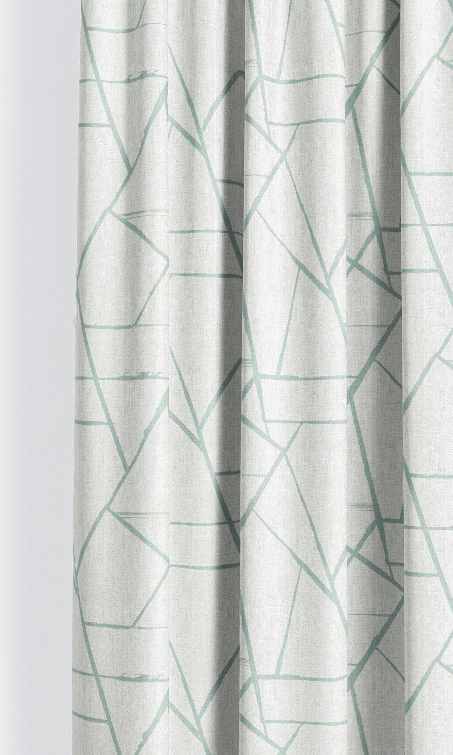 Abstract Print Drapes for Living, Bedroom, Kitchen, Bathroom (Soft Aqua Blue/ White)