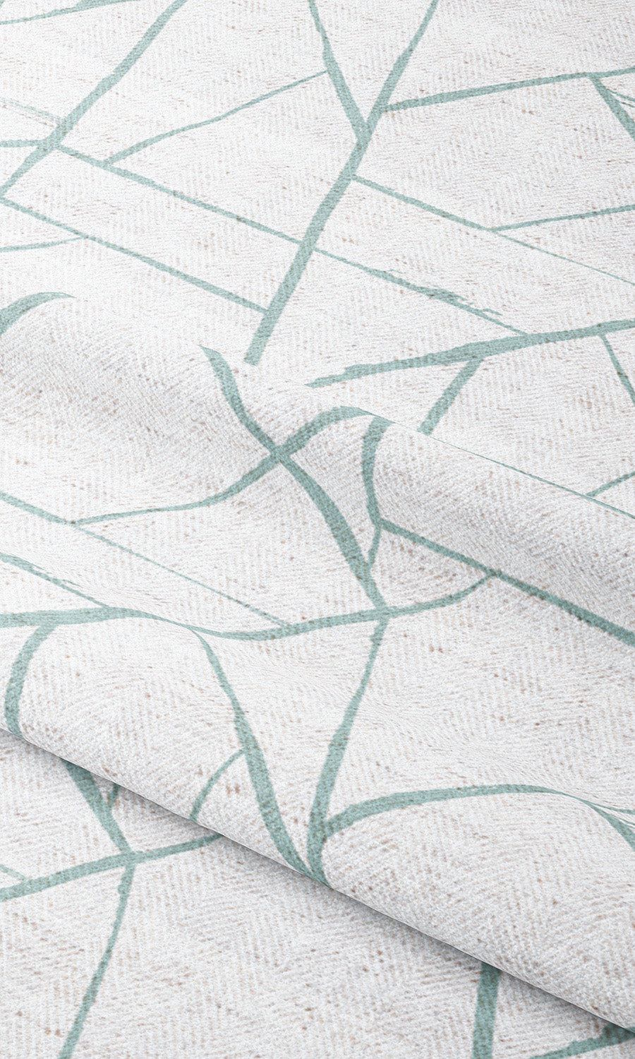 Abstract Print Window Shades (Soft Aqua Blue/ White) Extra Long Short Wide
