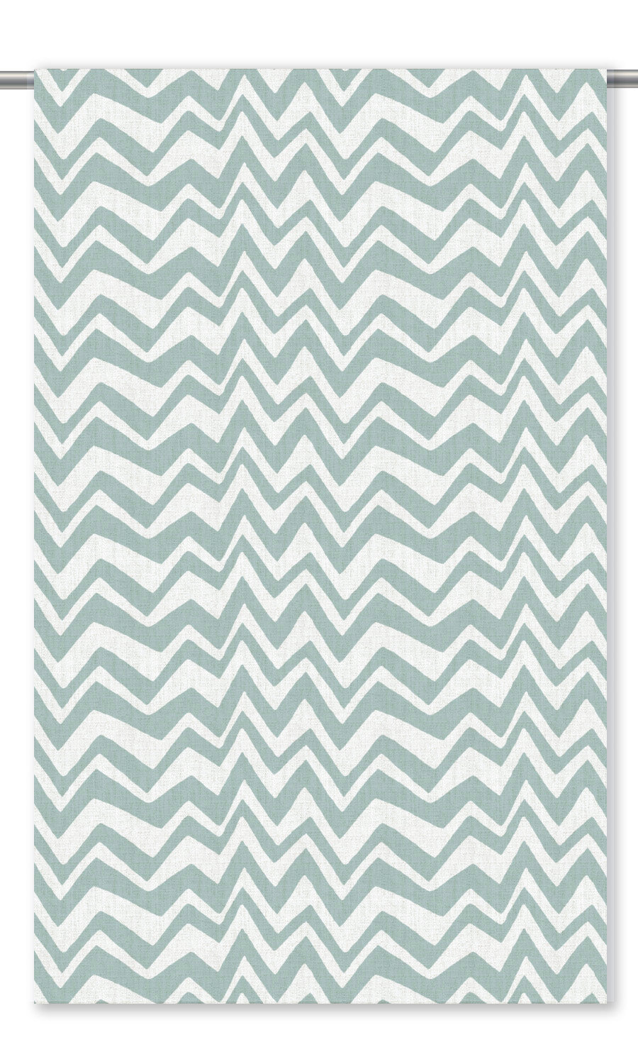 Chevron/ Zig Zag Print Shades (Soft Aqua Blue/ White)