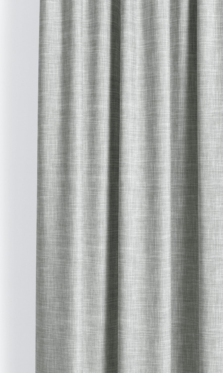 Linen Texture Pinch Pleat, Rod Pocket, Eyelet Curtains (Cloud Gray)