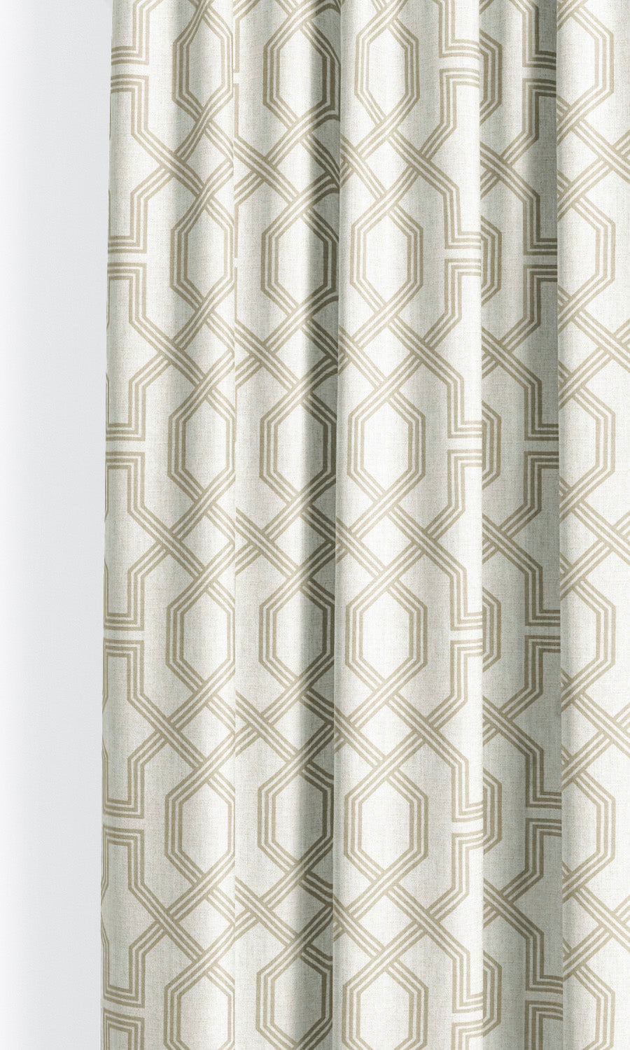 Trellis Patterned Fabric Blinds (Beige/ White) for Living, Bedroom, Kitchen, Bathroom