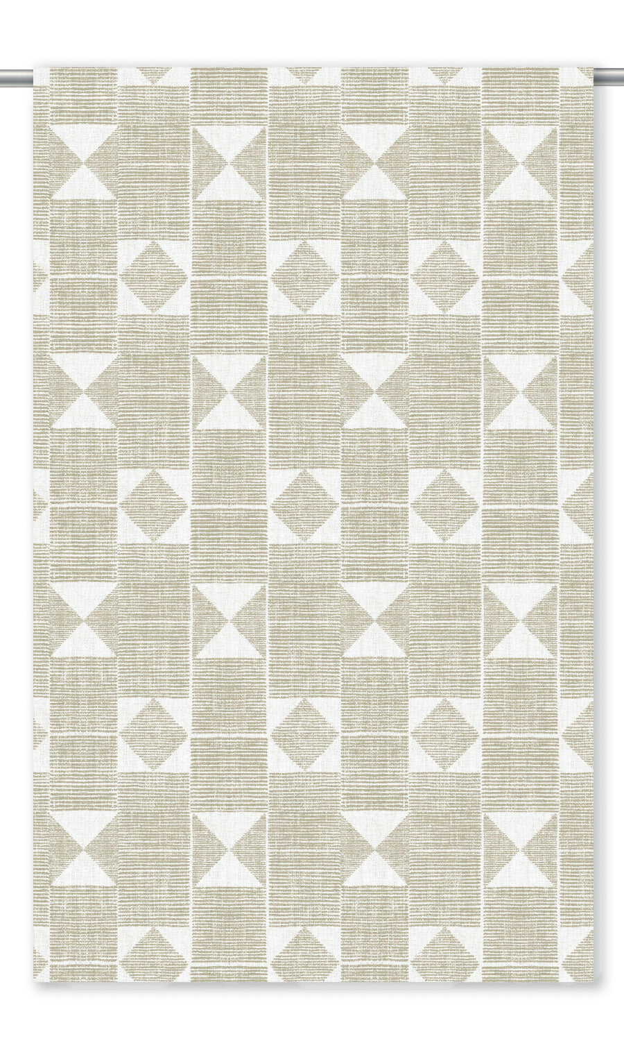 Geometric Print Drapes (Beige/ White)