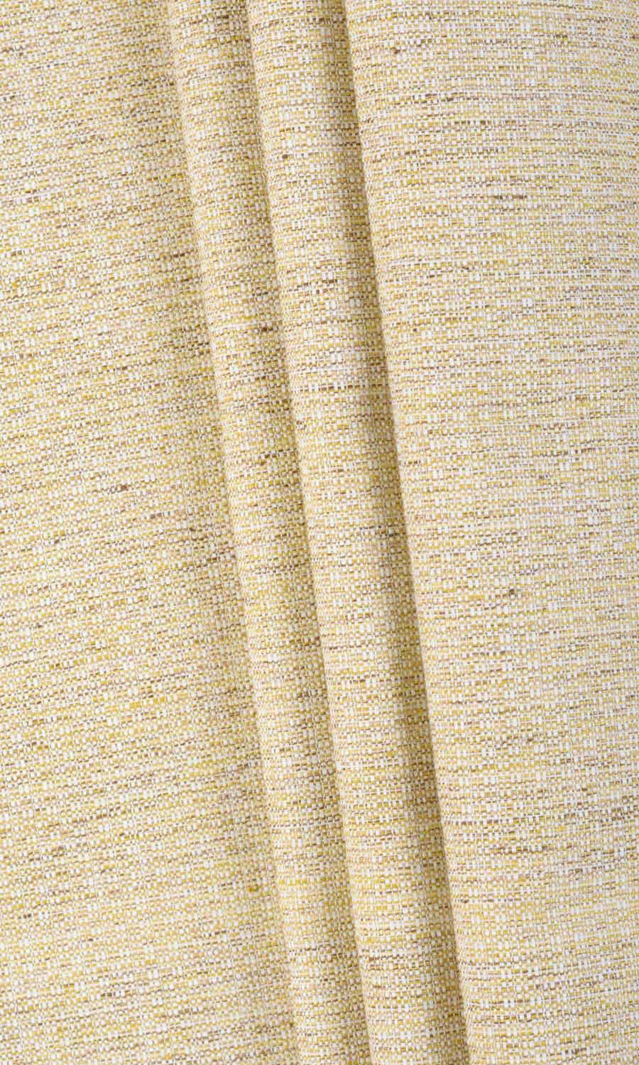 Textured Poly-Cotton Pinch Pleat, Rod Pocket, Eyelet Curtains (Yellow)