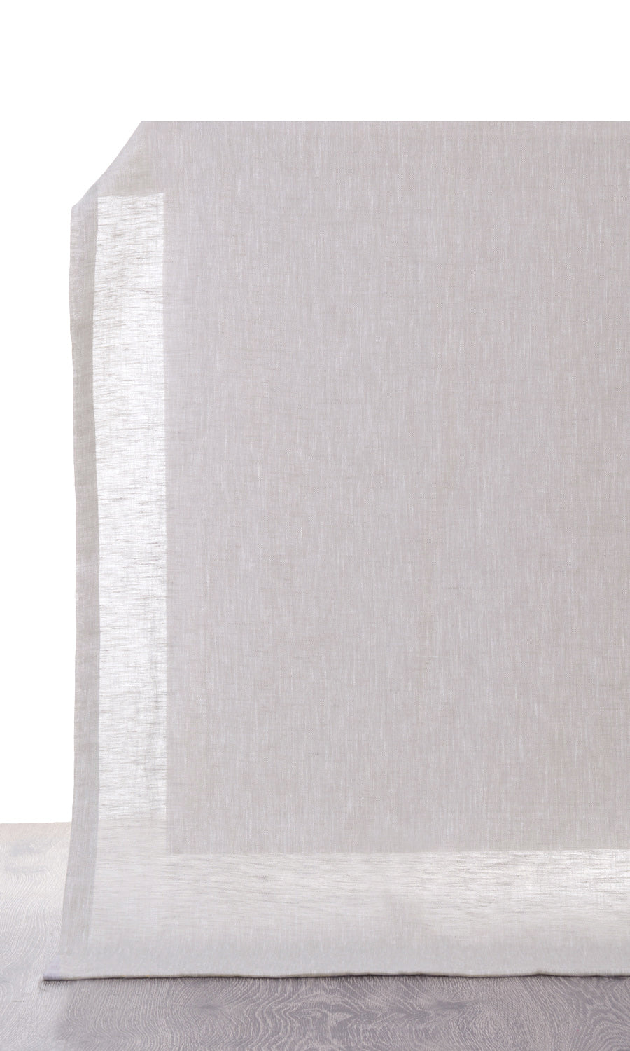 Linen Sheer Drapery (Ash Gray/ Abalone Gray) Extra Long Short Wide