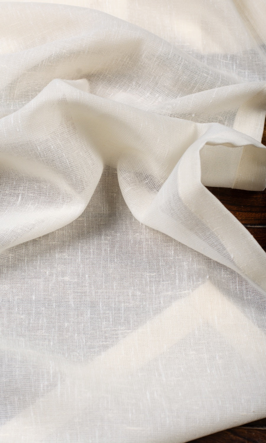 Plain Sheer Window Curtains (Ivory)